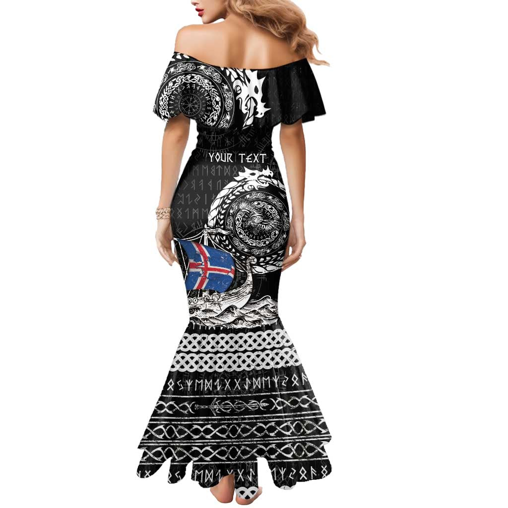 Personalized Viking Iceland Mermaid Dress Icelander Viking Ship