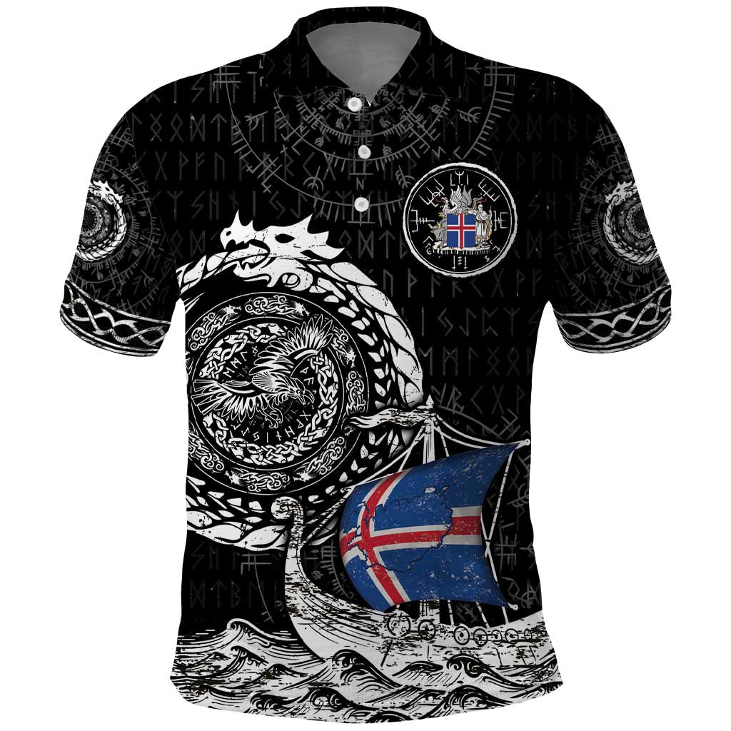 Personalized Viking Iceland Polo Shirt Icelander Viking Ship