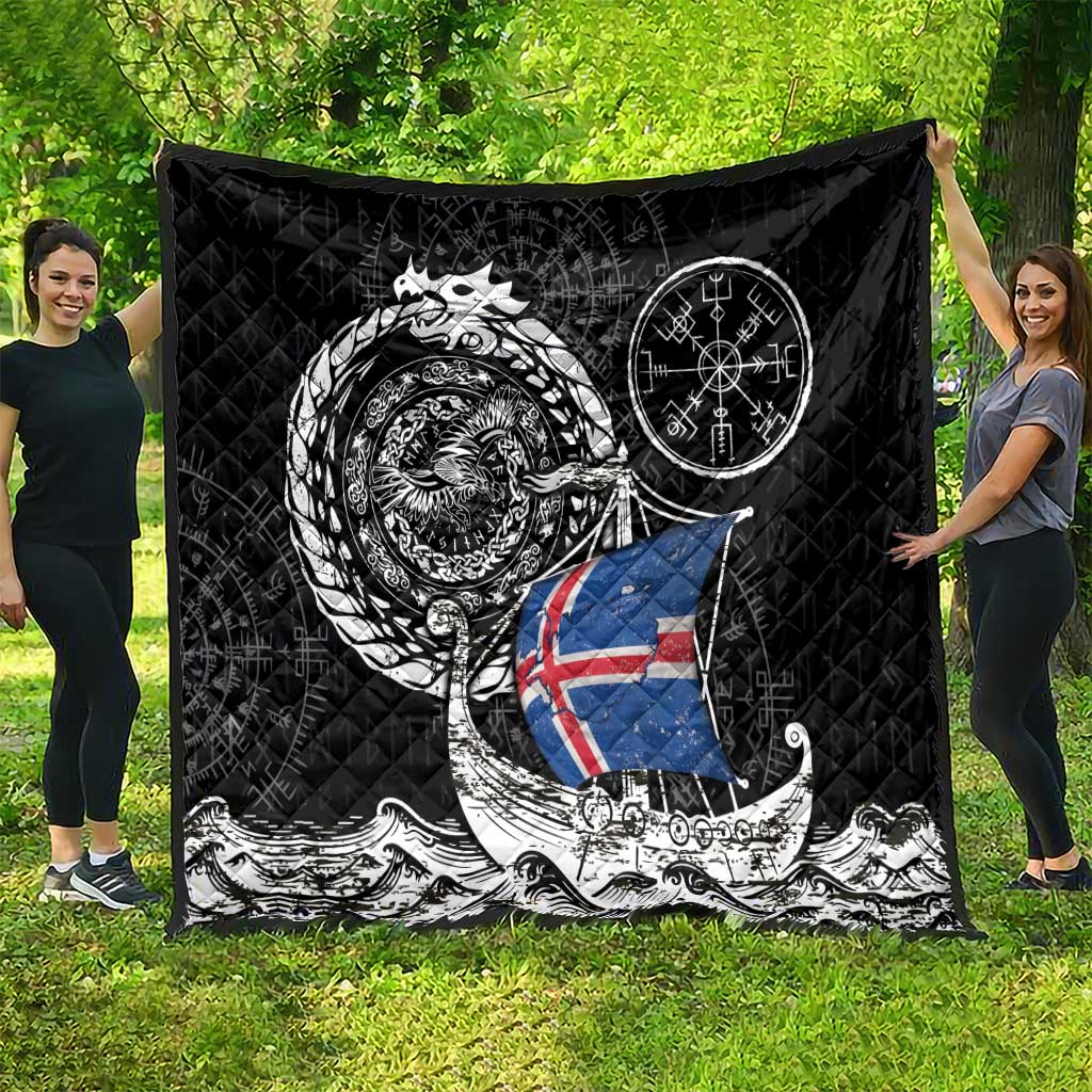 Viking Iceland Quilt Icelander Viking Ship