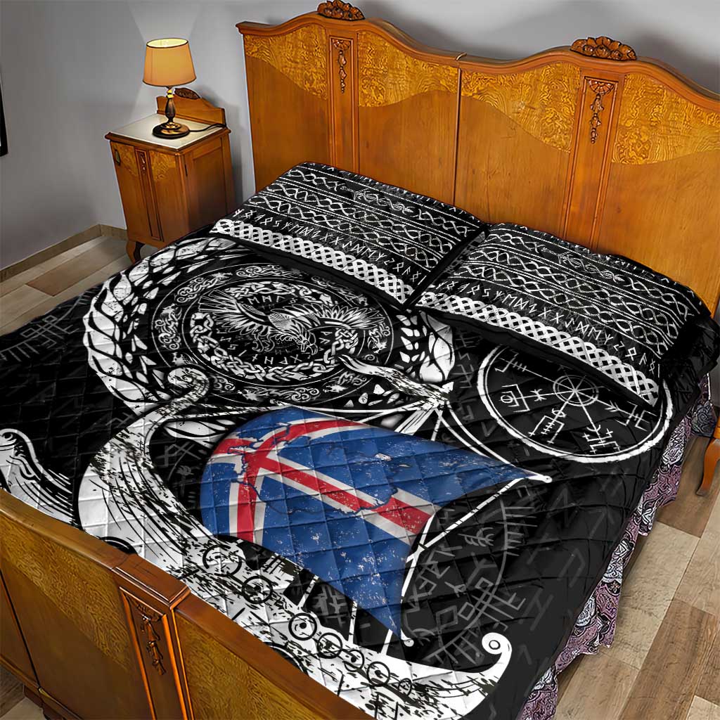 Viking Iceland Quilt Bed Set Icelander Viking Ship