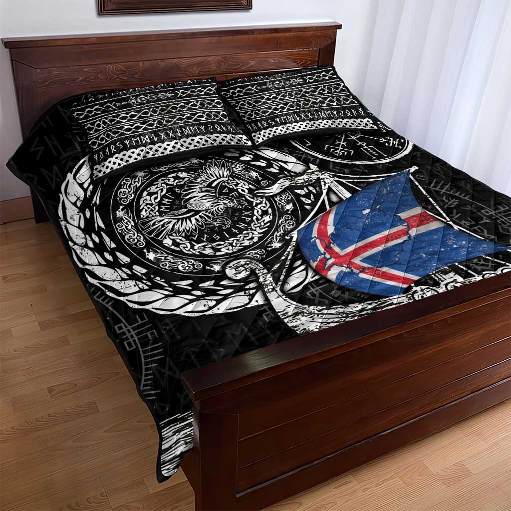 Viking Iceland Quilt Bed Set Icelander Viking Ship