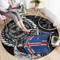 Viking Iceland Round Carpet Icelander Viking Ship