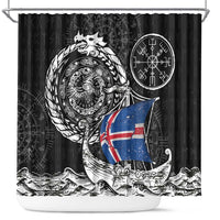 Viking Iceland Shower Curtain Icelander Viking Ship