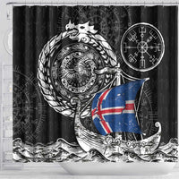 Viking Iceland Shower Curtain Icelander Viking Ship