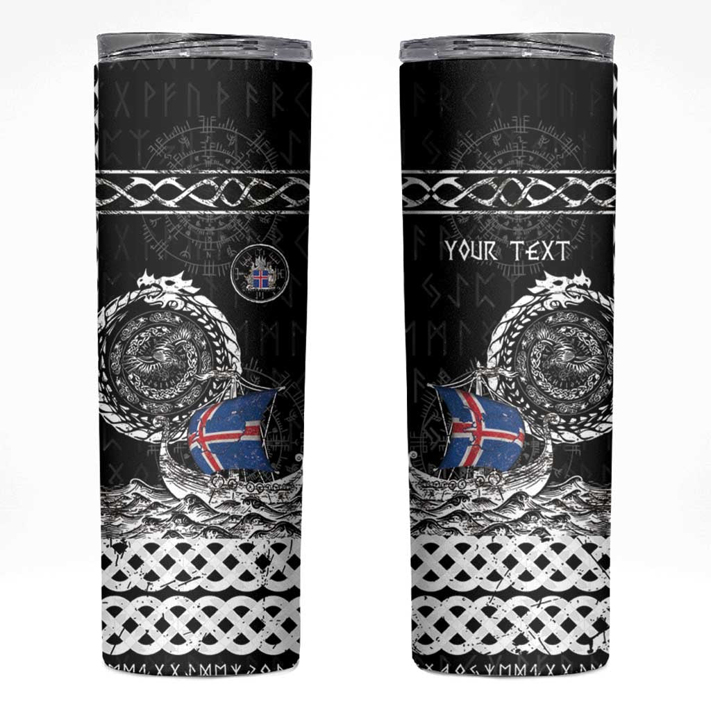 Personalized Viking Iceland Skinny Tumbler Icelander Viking Ship