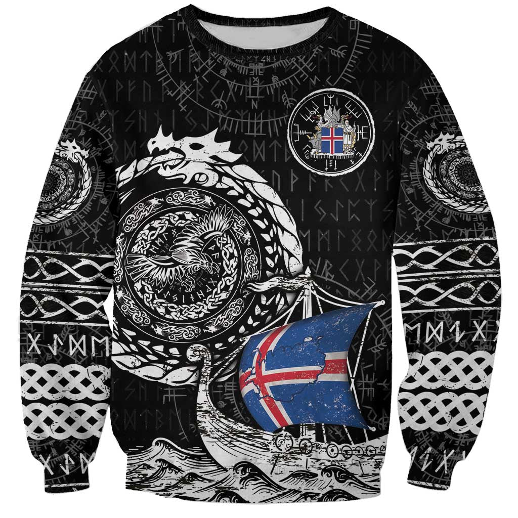 Personalized Viking Iceland Sweatshirt Icelander Viking Ship