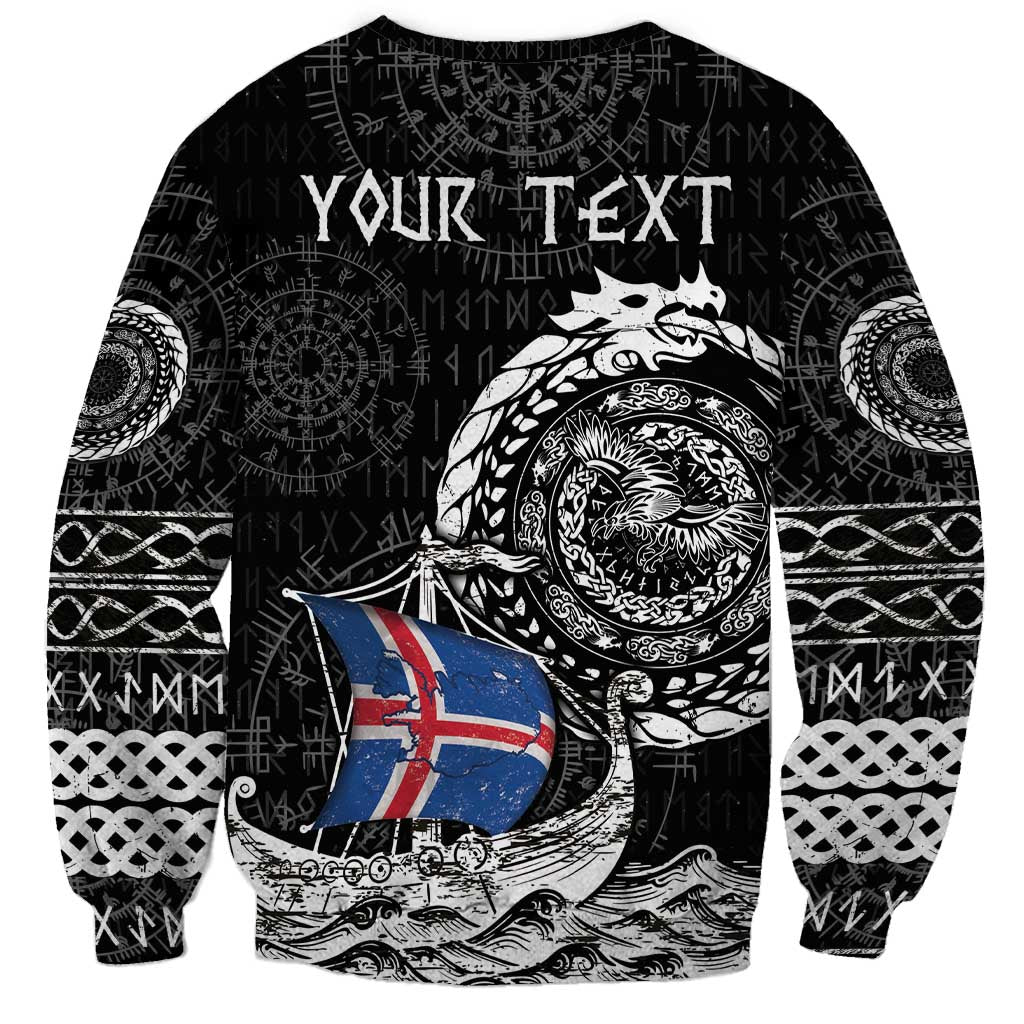 Personalized Viking Iceland Sweatshirt Icelander Viking Ship