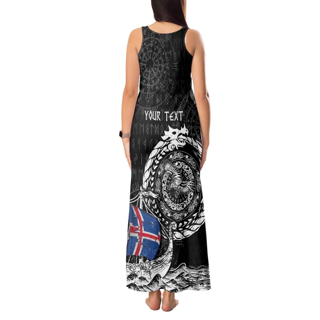 Personalized Viking Iceland Tank Maxi Dress Icelander Viking Ship