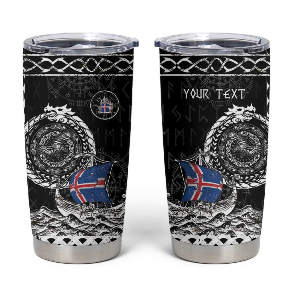 Personalized Viking Iceland Tumbler Cup Icelander Viking Ship