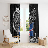 Viking Iceland Window Curtain Icelander Viking Ship