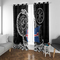 Viking Iceland Window Curtain Icelander Viking Ship