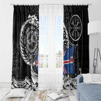 Viking Iceland Window Curtain Icelander Viking Ship