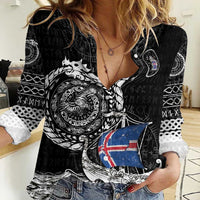 Personalized Viking Iceland Women Casual Shirt Icelander Viking Ship