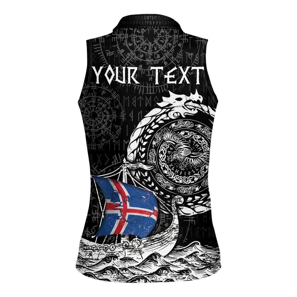 Personalized Viking Iceland Women Sleeveless Polo Shirt Icelander Viking Ship