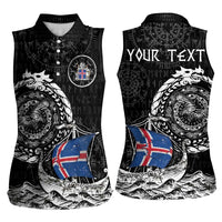 Personalized Viking Iceland Women Sleeveless Polo Shirt Icelander Viking Ship