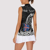 Personalized Viking Iceland Women Sleeveless Polo Shirt Icelander Viking Ship