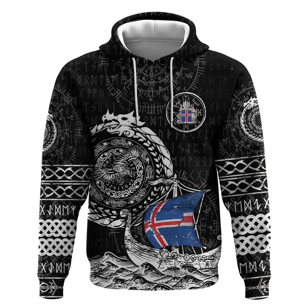Personalized Viking Iceland Zip Hoodie Icelander Viking Ship