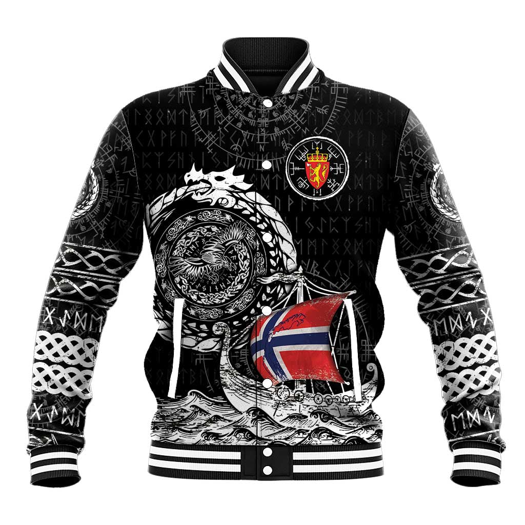 Personalized Viking Norway Baseball Jacket Norwegian Viking Ship