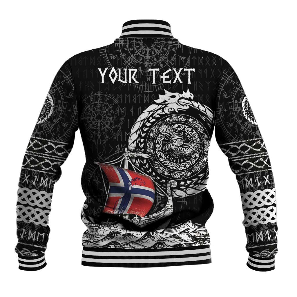 Personalized Viking Norway Baseball Jacket Norwegian Viking Ship