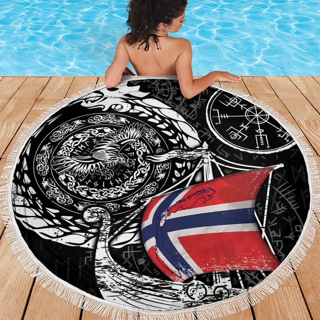 Viking Norway Beach Blanket Norwegian Viking Ship