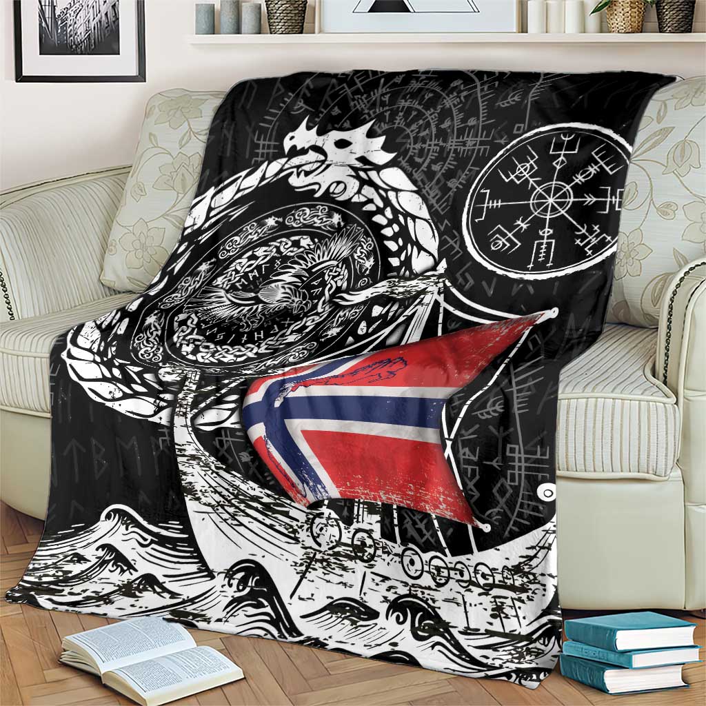 Viking Norway Blanket Norwegian Viking Ship