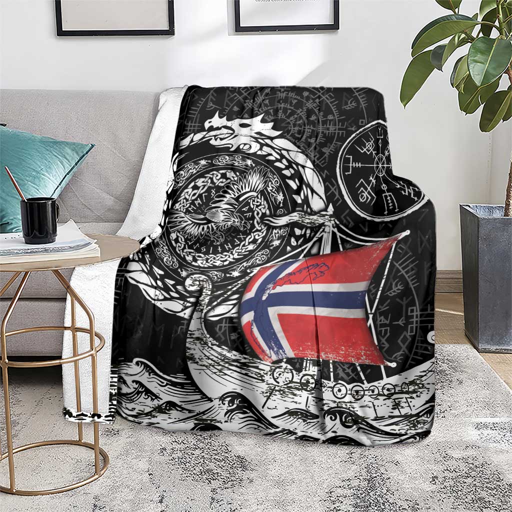 Viking Norway Blanket Norwegian Viking Ship