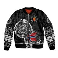 Personalized Viking Norway Bomber Jacket Norwegian Viking Ship