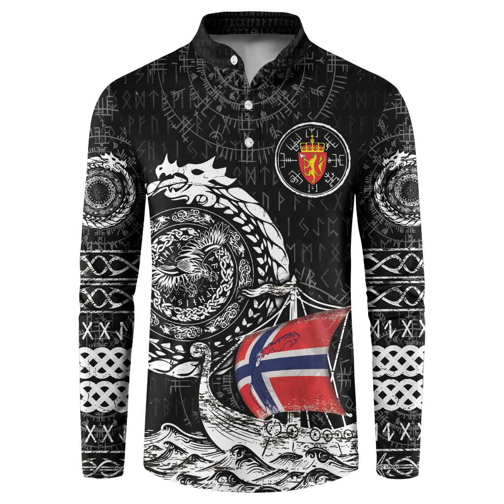 Personalized Viking Norway Button Sweatshirt Norwegian Viking Ship