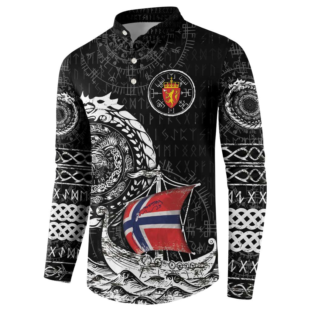 Personalized Viking Norway Button Sweatshirt Norwegian Viking Ship