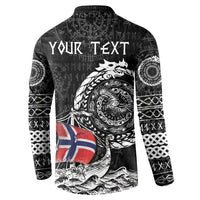 Personalized Viking Norway Button Sweatshirt Norwegian Viking Ship