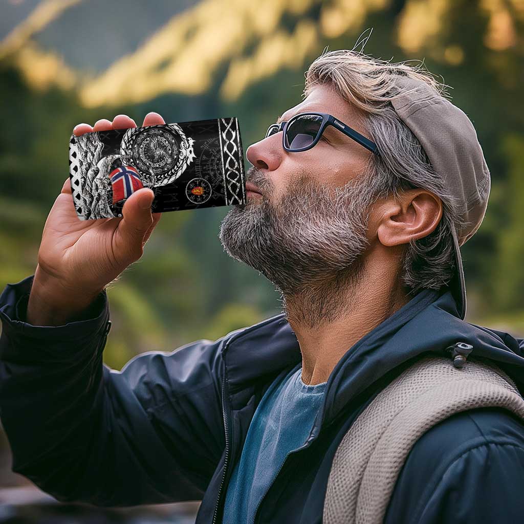 Personalized Viking Norway 4 in 1 Can Cooler Tumbler Norwegian Viking Ship