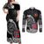 Personalized Viking Norway Couples Matching Off Shoulder Maxi Dress and Long Sleeve Button Shirt Norwegian Viking Ship