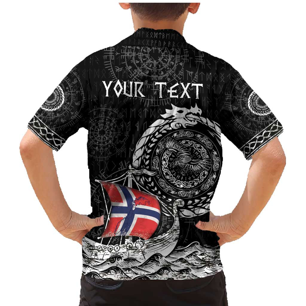 Personalized Viking Norway Family Matching Mermaid Dress and Hawaiian Shirt Norwegian Viking Ship