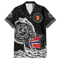 Personalized Viking Norway Family Matching Off The Shoulder Long Sleeve Dress and Hawaiian Shirt Norwegian Viking Ship