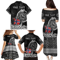 Personalized Viking Norway Family Matching Puletasi and Hawaiian Shirt Norwegian Viking Ship