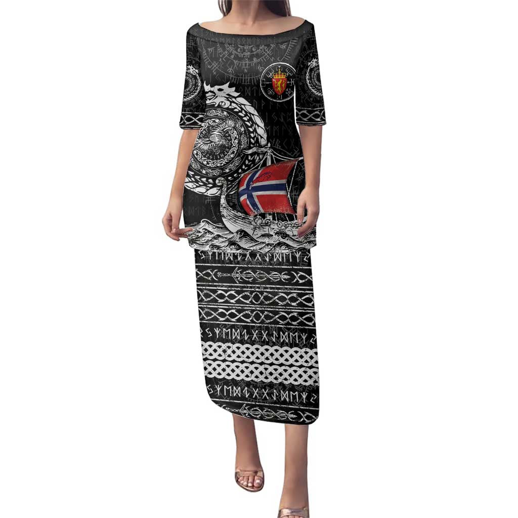 Personalized Viking Norway Family Matching Puletasi and Hawaiian Shirt Norwegian Viking Ship