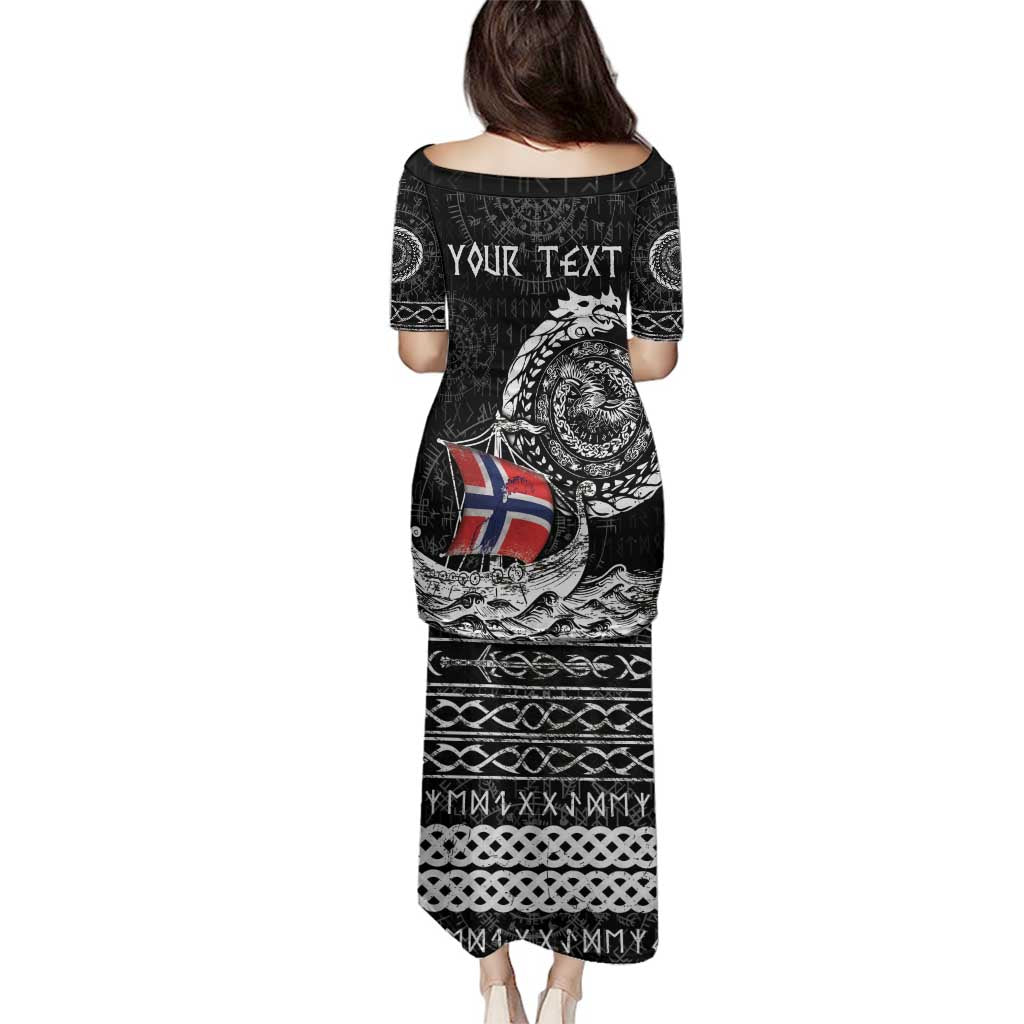 Personalized Viking Norway Family Matching Puletasi and Hawaiian Shirt Norwegian Viking Ship