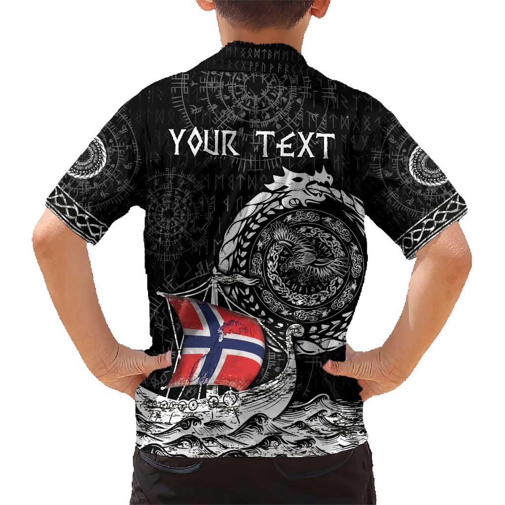 Personalized Viking Norway Family Matching Short Sleeve Bodycon Dress and Hawaiian Shirt Norwegian Viking Ship