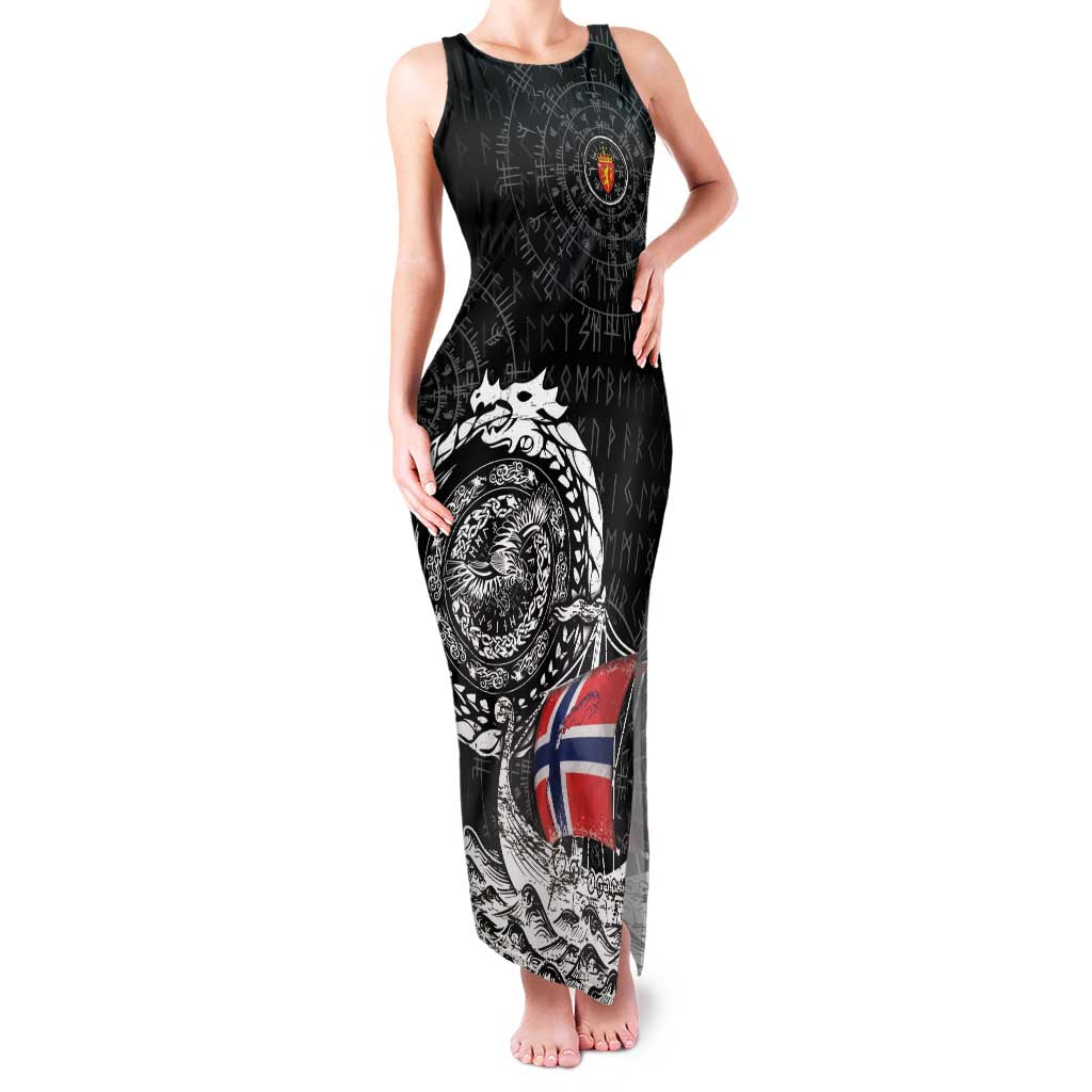 Personalized Viking Norway Family Matching Tank Maxi Dress and Hawaiian Shirt Norwegian Viking Ship