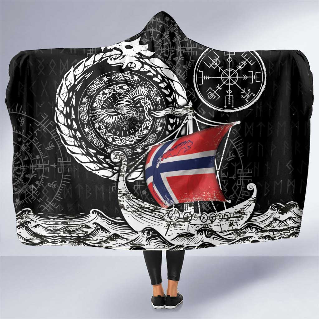 Viking Norway Hooded Blanket Norwegian Viking Ship