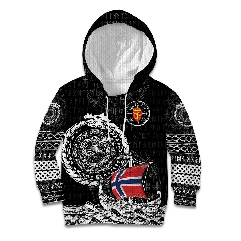 Personalized Viking Norway Kid Hoodie Norwegian Viking Ship