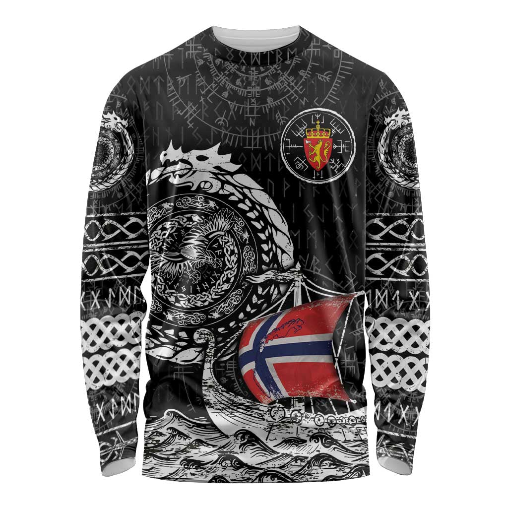 Personalized Viking Norway Long Sleeve Shirt Norwegian Viking Ship