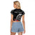 Personalized Viking Norway Raglan Cropped T Shirt Norwegian Viking Ship