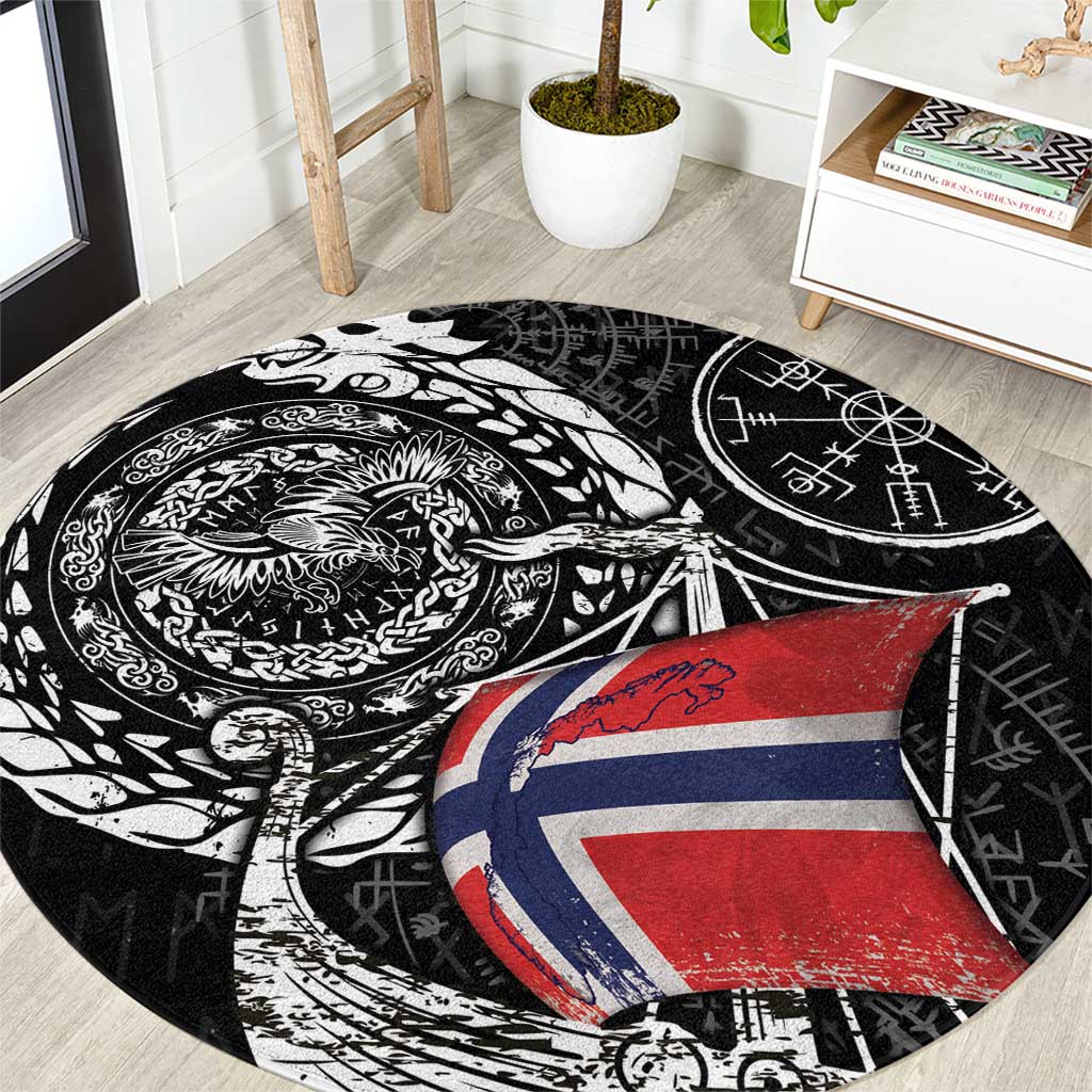 Viking Norway Round Carpet Norwegian Viking Ship