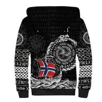 Personalized Viking Norway Sherpa Hoodie Norwegian Viking Ship