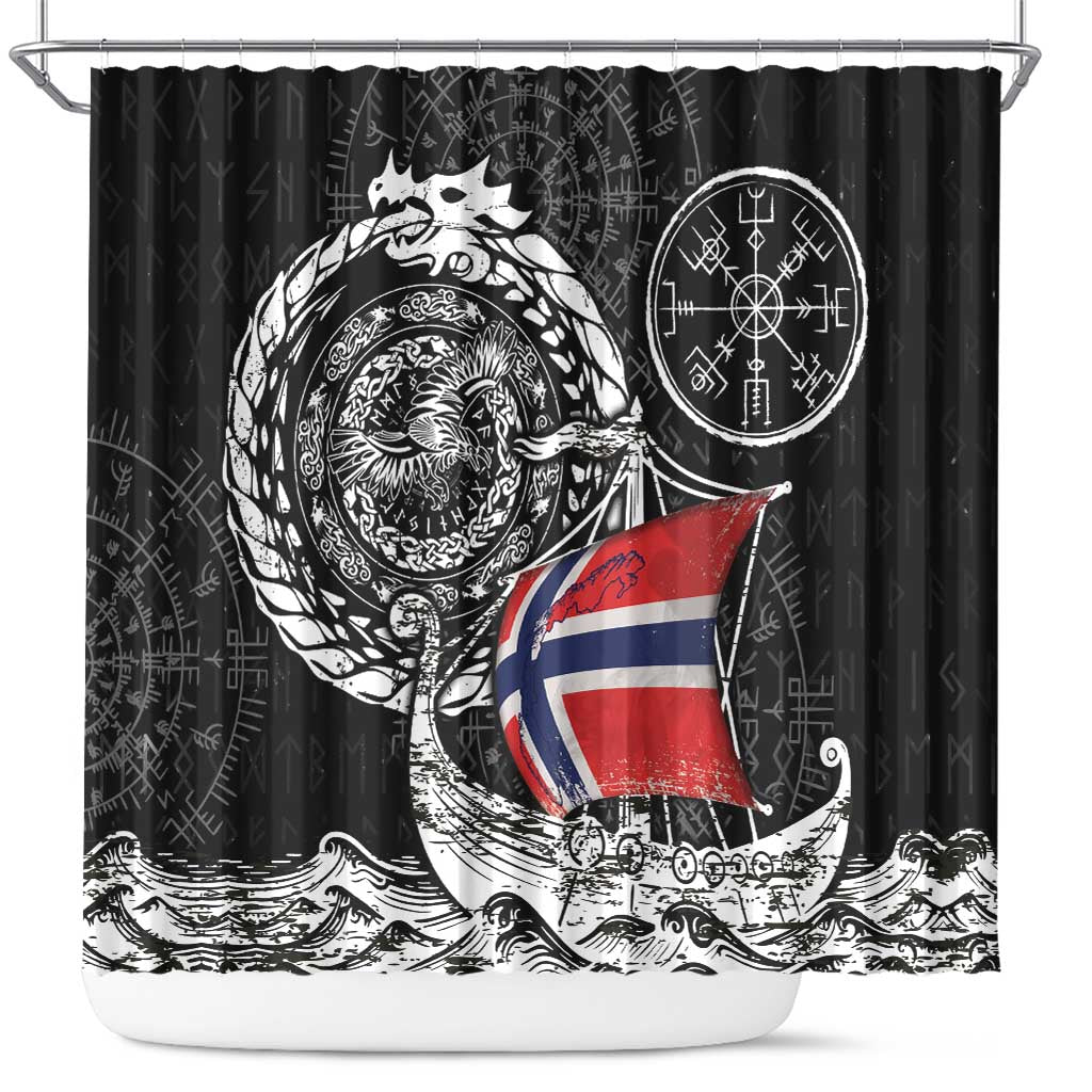 Viking Norway Shower Curtain Norwegian Viking Ship
