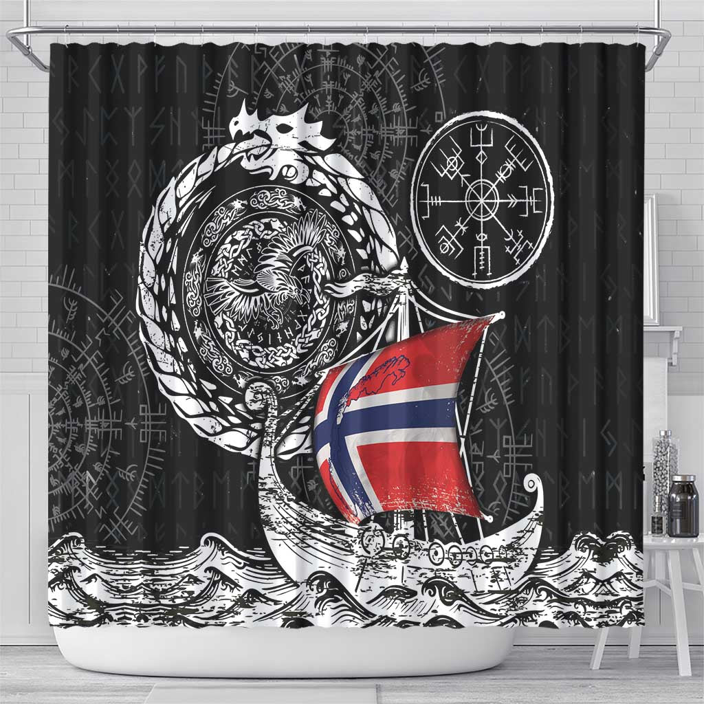 Viking Norway Shower Curtain Norwegian Viking Ship