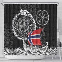 Viking Norway Shower Curtain Norwegian Viking Ship