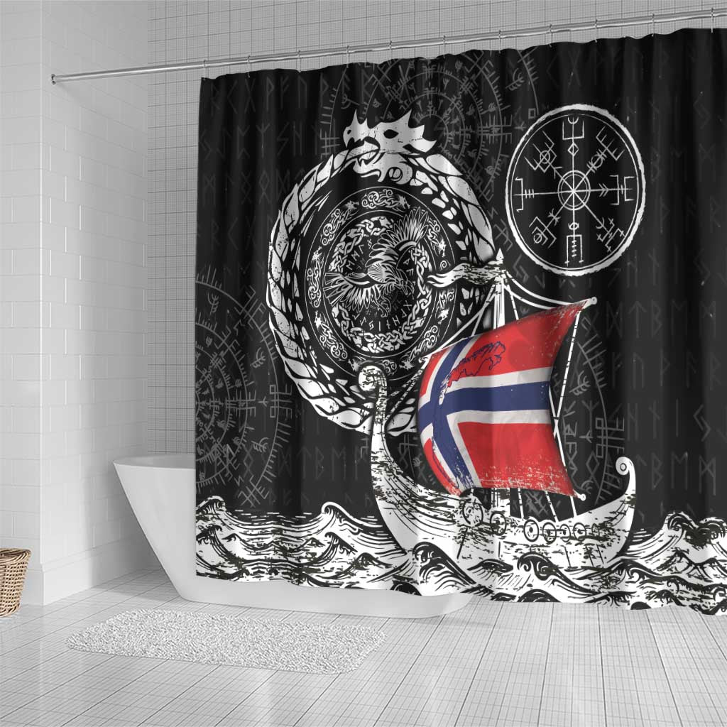 Viking Norway Shower Curtain Norwegian Viking Ship
