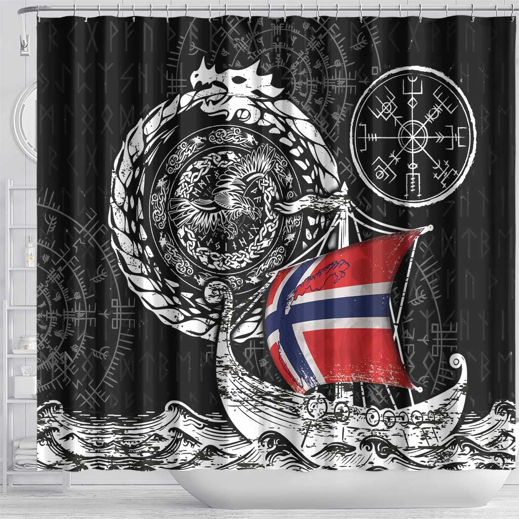 Viking Norway Shower Curtain Norwegian Viking Ship